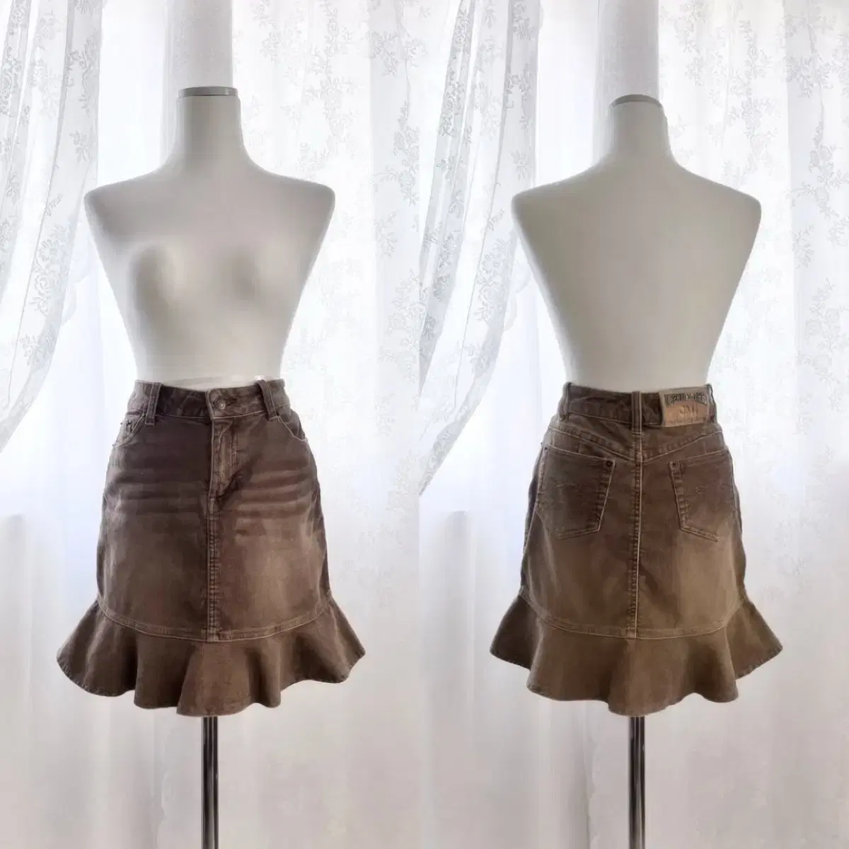 Cecil McBee brown denim skirt